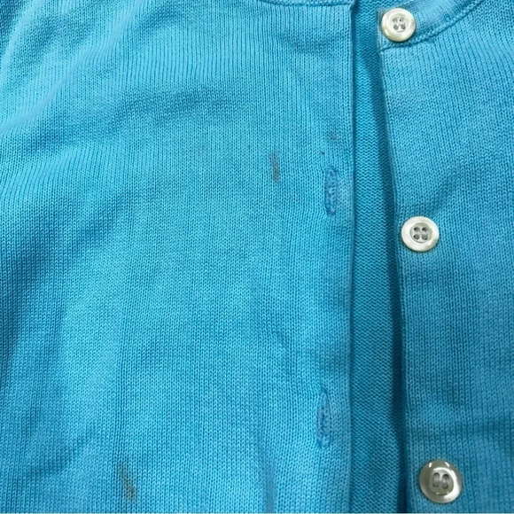 Lilly Pulitzer Womens XS Blue Aqua button down‎ cardigan White Labell Preowned - Picture 4 of 7
